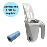 Pá para fezes de gatos, Pá higiênica para Petz, Pá Higiênica para Gatos com Dispensador Embutido + Saco Coletor Descartável, Pá Higiênica para Gatos com Dispenser Embutido, Pá Higiênica para Gatos, Pá Higiênica Coletora com Dispensador Para Gatos e Cães, Pá com Dispensador para Gatos, Pá coletora para petz, Pa Para pegar coco de gato, pa higiênica gato