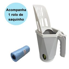 Pá para fezes de gatos, Pá higiênica para Petz, Pá Higiênica para Gatos com Dispensador Embutido + Saco Coletor Descartável, Pá Higiênica para Gatos com Dispenser Embutido, Pá Higiênica para Gatos, Pá Higiênica Coletora com Dispensador Para Gatos e Cães, Pá com Dispensador para Gatos, Pá coletora para petz, Pa Para pegar coco de gato, pa higiênica gato